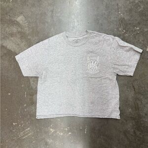 Gray Graphic Pocket Tee